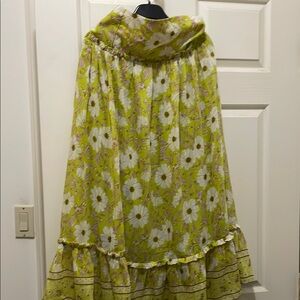 Land of the Free Floral Light Green floral Peasant Skirt (sz s)